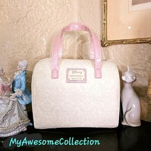 Loungefly All over Princess Scroll design White and Pink***FIRM PRICE